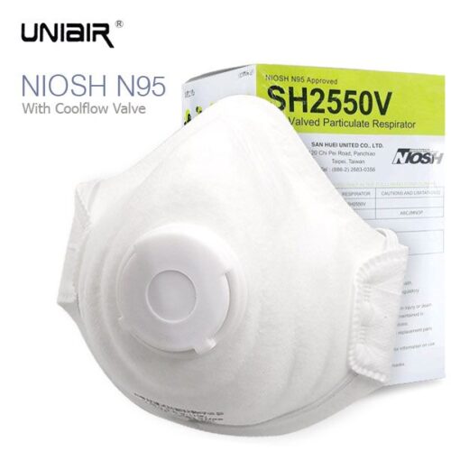 Uniair SH2550V N95 Valved Mask