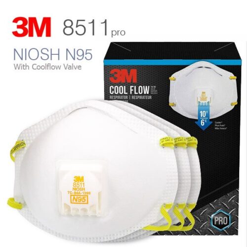 3M 8511 Pro Sanding Valved Cool-Flow Respirator